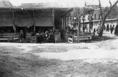 Arabisches Kaffeehaus, Bagdad, Mesopotamien, Erster Weltkrieg, 1918