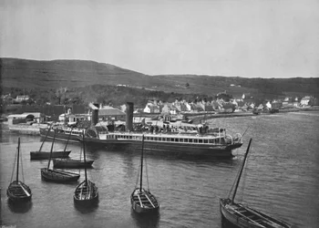 Ardrishaig - Der Dampfer Columba am Ardrishaig Kai, 1895