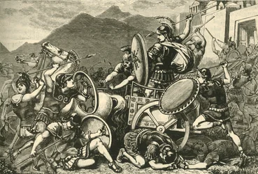 Aristomenes kämpft sich aus Eira heraus, 1890