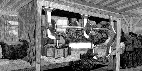 Schlachthaus der Armour Company, Chicago, Illinois, USA, 1892