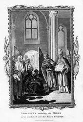 Athelstan befiehlt die Bibel ins Sächsische zu übersetzen, 1796