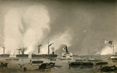 Angriff auf Roanoke Island - Landung der Truppen, 1878