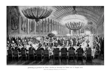 Bankett in der Kaisersaal, Römer, Frankfurt, 17. August 1863, 1900