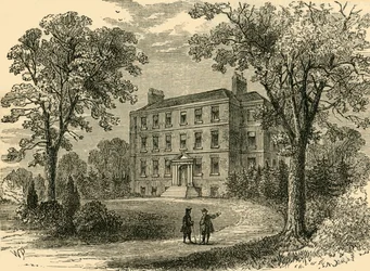Belsize House im Jahr 1800, um 1876