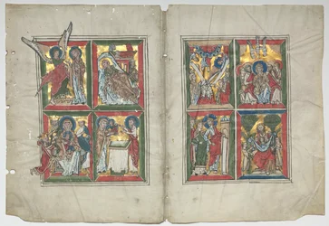 Bifolien mit Szenen aus dem Leben Christi, 1230-1240