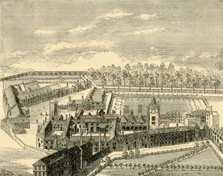 Vogelperspektive des Alten Charterhouse, um 1872
