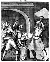 Schmiede bei der Arbeit, 1715