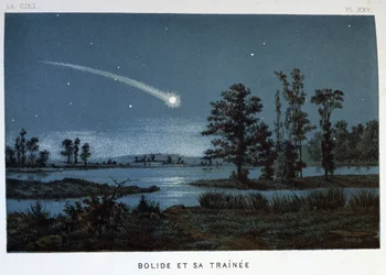 Bolide und sein Schweif, 1870