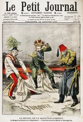 Bosnische Annexionskrise. Titelseite der französischen Zeitschrift Le Petit Journal, 18. Oktober 1908, 1908