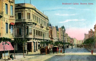 Boulevard Callao, Buenos Aires, Argentinien, spätes 19. oder frühes 20. Jahrhundert