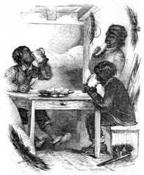 Junge Schornsteinfeger beim Abendessen, 1861