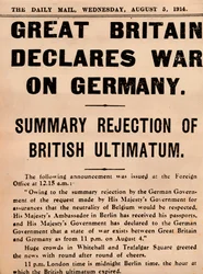 Großbritannien erklärt Deutschland den Krieg