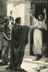 Caesar bemächtigt sich des Schatzes im Tempel des Saturn, 1890