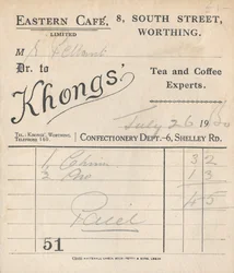 Café-Quittung, 1950
