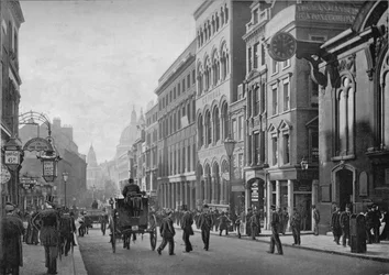 Cannon Street, Blick nach Westen, City of London, um 1910