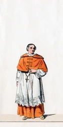 Kardinal Wolsey, Kostümdesign für Shakespeares Stück, Heinrich VIII, 19. Jahrhundert