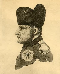 Karikatur von Napoleon, ca. 1814, 1921
