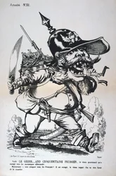 Karikatur von Wilhelm I. von Preußen, Deutsch-Französischer Krieg, 1870-1871