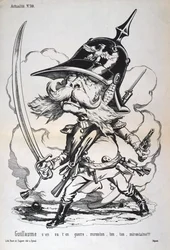 Karikatur von Wilhelm I. von Preußen, Deutsch-Französischer Krieg, 1870-1871