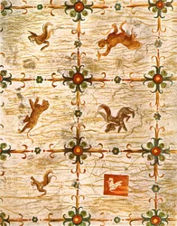 Deckendekoration in Neros Domus Aurea, Rom, Italien, 1928