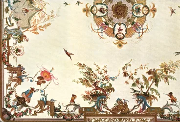 Decke in der Grande Singerie, Château de Chantilly, Frankreich