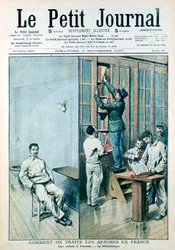 Zelle und Bibliothek im Gefängnis von Fresnes, 1907