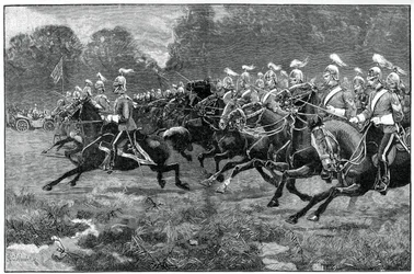 Angriff der 5. und 7. Dragonerwache, Parade im Windsor Park, 1900