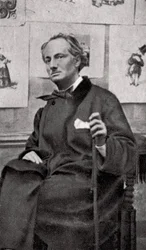 Charles Baudelaire, französischer Dichter und Kunstkritiker, 1857
