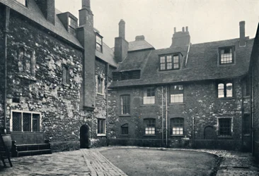 Charterhouse. Innenansicht des Waschhaushofs, 1925
