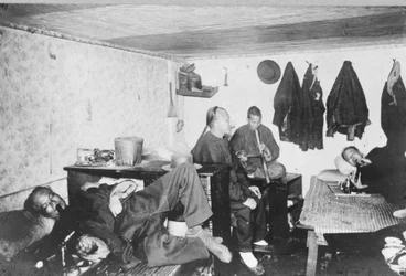 Chinesisches Unterkunftshaus in San Francisco, Kalifornien, um 1900