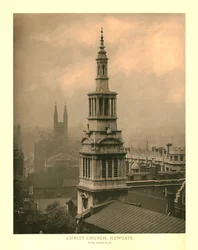 Christ Church, Newgate, Der Kirchturm, Mitte bis Ende des 19. Jahrhunderts