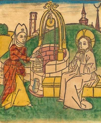Christus und die Frau von Samaria, wahrscheinlich 1485