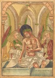 Christus im Grab mit zwei Engeln, ca. 1490-1500