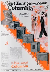 Weihnachtswerbung für Columbia Grammophone, 1929