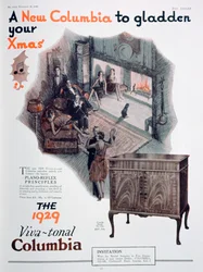 Weihnachtswerbung für Columbia Grammophone, 1928