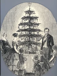 Weihnachten mit Königin Victoria, Prinz Albert, ihren Kindern und der Mutter von Königin Victoria, 1848