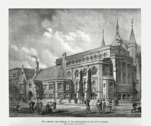 Stadtbibliothek und Museum von London, 1886