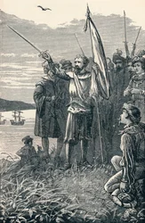 Kolumbus nimmt San Salvador für Spanien in Besitz, 1904