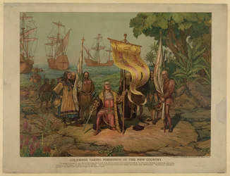 Kolumbus nimmt Besitz von dem neuen Land, 1893