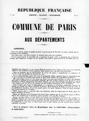 Commune de Paris, aus Französischen politischen Plakaten der Pariser Kommune, Mai 1871