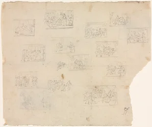 Kompositionsskizzen nach Raphael und anderen Künstlern, ca. 1800