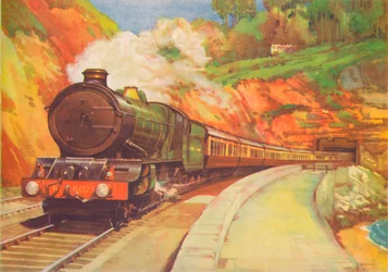 Cornish Rivera Limited, G.W.R., bei Dawlish, 1940