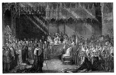 Krönung von Königin Victoria in der Westminster Abbey, London, 28. Juni 1838, 1900