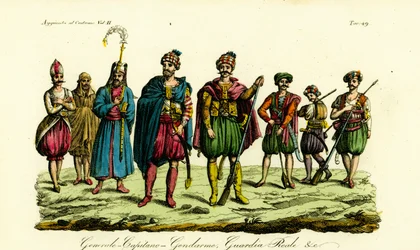 Kostüme der Berbersoldaten, Tunis