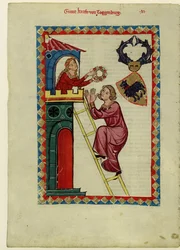 Graf Kraft III. von Toggenburg aus dem Codex Manesse, zwischen 1305 und 1340