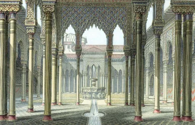 Löwenhof, Alhambra-Palast, Granada, Spanien
