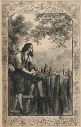 Crusoe in seiner Laube, um 1870