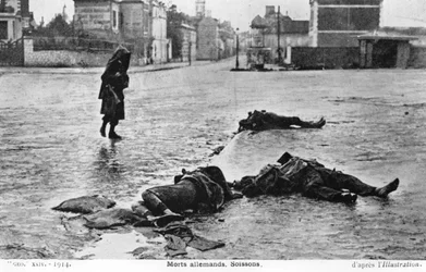 Tote deutsche Soldaten, Soissons, Frankreich, 1914