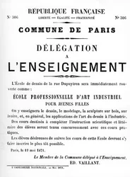 Delegation a LEnseignement, aus Französische politische Plakate der Pariser Kommune