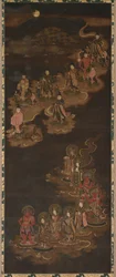 Abstieg der neun Leuchtkörper und der sieben Sterne in Kasuga, 1300er Jahre